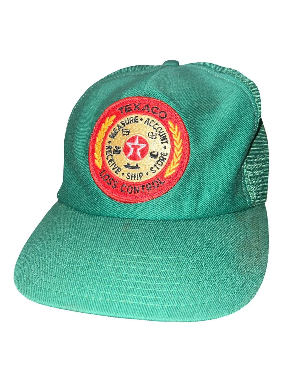 vintage texaco loss control truckers hat green snapback Embroidered Patch